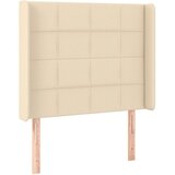  LED uzglavlje krem 83 x 16 x 118/128 cm od tkanine | shoptok.hr