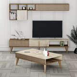 Hanah home Milan - Walnut, Travertine WalnutTravertine Living Room Furniture Set Cene