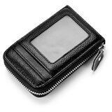 INF Novo navpično držalo za kartice Accordion iz goveje kože na zgornji plasti z režo za več kartic Black, (21583655) | Shoptok.si