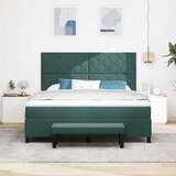  Krevet s opruga kutije Tamnozelena 200 x 180 cm Baršun | shoptok.hr