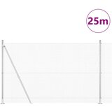 vidaXL varjena žična ograja s 13 stebrički z utorom 1.5x25 m Pocinkana jekla | Shoptok.si