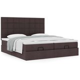 vidaXL Otomanski posteljni okvir z vzmetnicami rjav 180x200 cm blago, (21609557) | Shoptok.si
