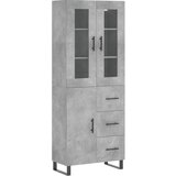 Maison Chic Visoka Komoda - Predalnik betonsko siva 69,5x34x180 cm inženirski les, (21722643) Cene