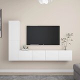 Furnova Komplet TV omaric 4-delni bela iverna plošča, (21924734) u