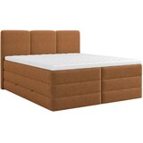 MID.YOU POSTELJA BOXSPRING 180 cm x 200 cm , les, tekstil, leseni material opečnato rjava | Shoptok.si