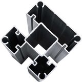  Panel za ogradu WPC 175 x 186 cm crni | shoptok.hr