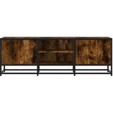 TV ormarić dimljeni hrast 120x35x41cm konstruirano drvo i metal | shoptok.hr