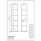 Germania Kremno bel regal v mat dekorju 45x197x40 cm Lissabon – | Shoptok.si