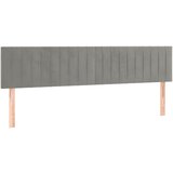 Maison Chic Posteljno vzglavje - Vzglavna omarica 2 kosa svetlo sivo 90x5x78/88 cm žamet, (22077743) | Shoptok.si