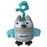  BabyMix pliš glasbena Sova – sivo-mentolna | Shoptok.si