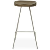 Premier Housewares Barsko stol iz masivnega bresta v srebrni barvi/v naravni barvi (višina sedeža 78 cm) District – | Shoptok.si