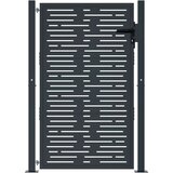vidaXL Vrtna vrata antracitna 105x130 cm jeklena kvadratna oblika | Shoptok.si
