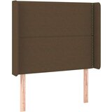  Posteljno vzglavje temno rjavo 93x16x118/128 cm blago, (20954119) | Shoptok.si
