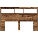 Ormarić za uzglavlje s LED svjetlima staro drvo 160x17x102 cm | shoptok.hr