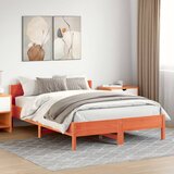 Maison Chic Posteljni okvir - Dvoposteljna postelja - Zakonska postelja brez vzmetnice voščeno rjav 160x200 cm borovina-J4720, (21762733) | Shoptok.si