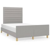  Okvir kreveta bez madraca svjetlosivi 120 x 200 cm od tkanine | shoptok.hr