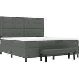  vzmetnica na okvirju z vzmetnico in klopjo temno siva 180x200 cm tkanina, (22082683) | Shoptok.si