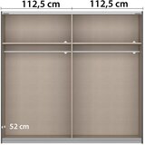 Rauch Möbel omara z drsnimi vrati, barve šampanjca, hrast artisan | Shoptok.si