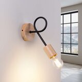  Sollux SL.1476 - Zidna lampa EMBER 1xE27/15W/230V crna/bež/bukva | Eponuda.com