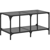 Stolić za kavu s crnom staklenom površinom 78,5x40x40 cm čelik | Eponuda.com