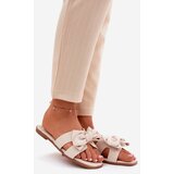 Boto Flat Ladies Slippers With Bow Beige Tobin | Shoptok.si