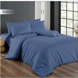 Mila Home Plava posteljina za bračni krevet/za produženi krevet od damasta s uključenom plahtom/4-dijelna 200x220 cm – | shoptok.hr