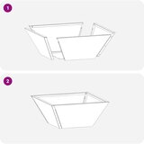  Vrtna saksija Bijelo 35 x 35 x 15 cm Čelična vrata | shoptok.hr