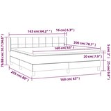 s oprugama i madracem plavi 160x200 cm od tkanine | shoptok.hr