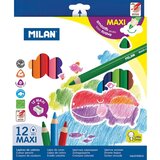 MILAN Drvene bojice duge debele 1/12+šiljilo MAXI trokutaste Cijene