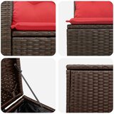  Set sofe 7 kom. Smeđa i crvena 55 x 55 x 69 cm 237,5 x 237,5 x 85 cm | Shoptok.si