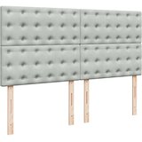  Okvir kreveta s madracima svijetlosivi 160x200cm baršunasti | shoptok.hr