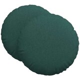 vidaXL Sedežne blazine 2 pcs Temno zelena Ø60 x 21 cm blago, (5000111816) | Shoptok.si