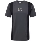 Nike Sportswear Majica 'AIR' senf / tamo siva / crna / bijela