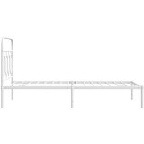 Metalni okvir za krevet s uzglavljem bijeli 80x200 cm | shoptok.hr