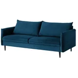 Tamno plava baršunasti sofa 203 cm Juli –