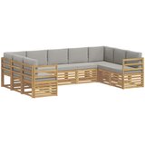  Sekcijska garnitura 9 pcs Bijela i svjetlosiva | shoptok.hr