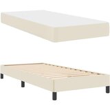  Krevetna konstrukcija s madracem Krema 80 x 200 cm tkanina | shoptok.hr
