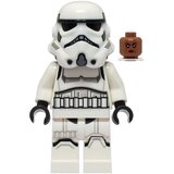 Lego Star Wars sw1326 Imperial Stormtrooper - Female, Dual Molded Helmet with Light Bluish Gray Panels on Back, Shoulder Belts, Medium Brown Head