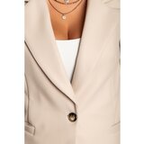 Fenzy Eleganten Plašč Z Gumbom, Bež | Shoptok.si