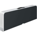 vidaXL Zložljiva kamping miza z 2 klopema aluminij sive barve | Shoptok.si