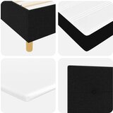  Posteljni okvir z vzmetnico Črna Tkanina 90 x 200 cm Vzmetnica, (22067352) | Shoptok.si