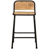 vidaXL Barski stolčki 2 črni 46x35,5x70 cm trden mangov les | Shoptok.si