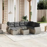 8-dijelni set vrtnih sofa od poliratana s jastucima svjetlosivi | shoptok.hr