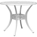  Vrtni stol bijeli Ø90x75 cm od lijevanog aluminija | shoptok.hr