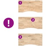  Ploča za radni stol 100x60x2,5cm netretirane masivne hrastovine | shoptok.hr