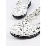 GOODIN White wedge sandals with an open heel | Shoptok.si