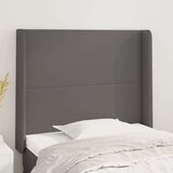  Vzglavje z ušesi sivo 103x16x118/128 cm umetno usnje, (20954306) Cene