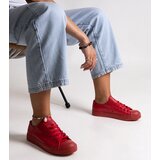 Gemre Red eco-leather sneakers Mahasina | Shoptok.si