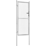  Vrtna vrata od pocinčanog čelika 100x200 cm srebrne boje | shoptok.hr