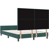  Postelja Temno Zeleno 160x200 cm Žamet, (22049747) | Shoptok.si